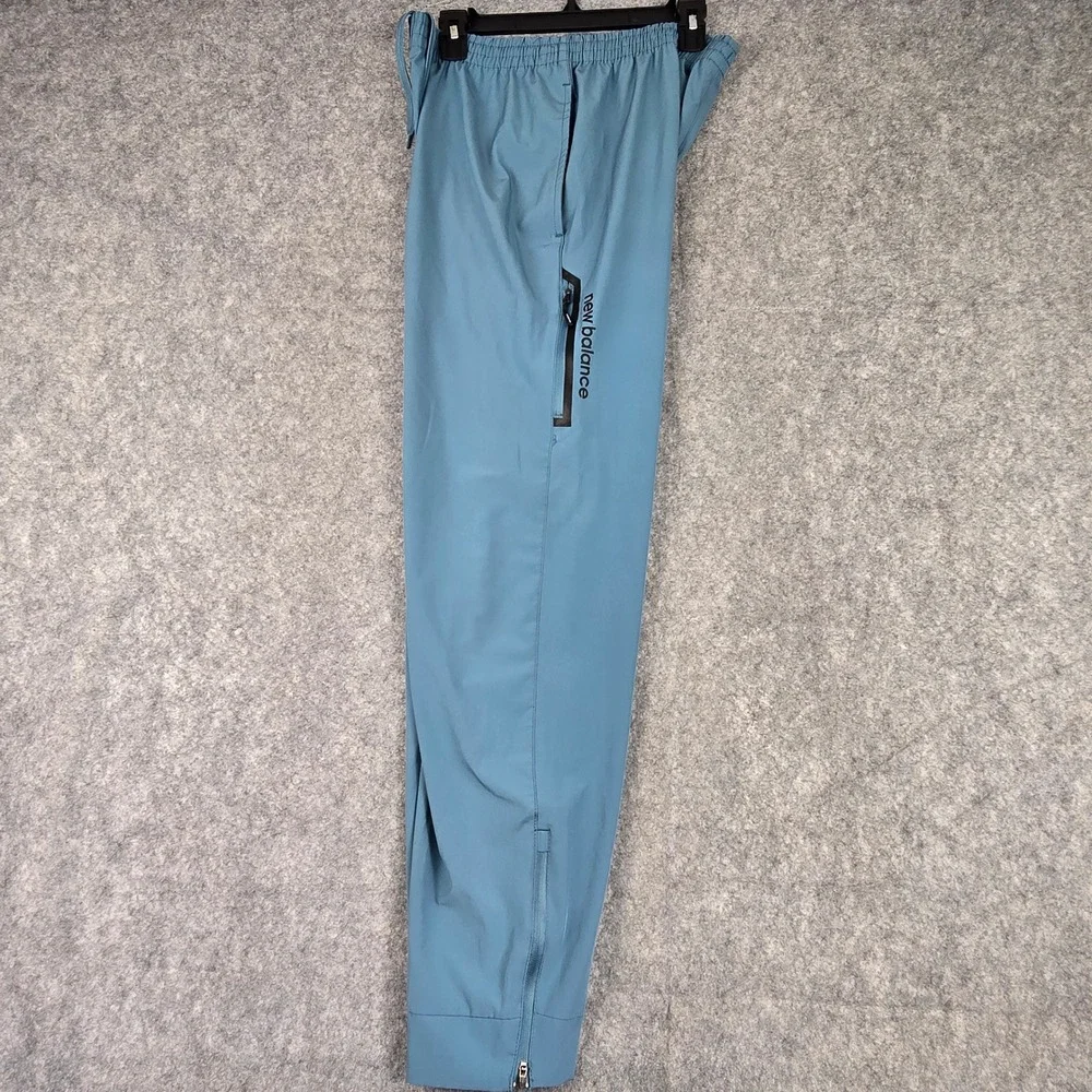 New Balance Track Pants Mens XL Blue Athletic Training Ankle Zip Pockets - Picture 8 of 12